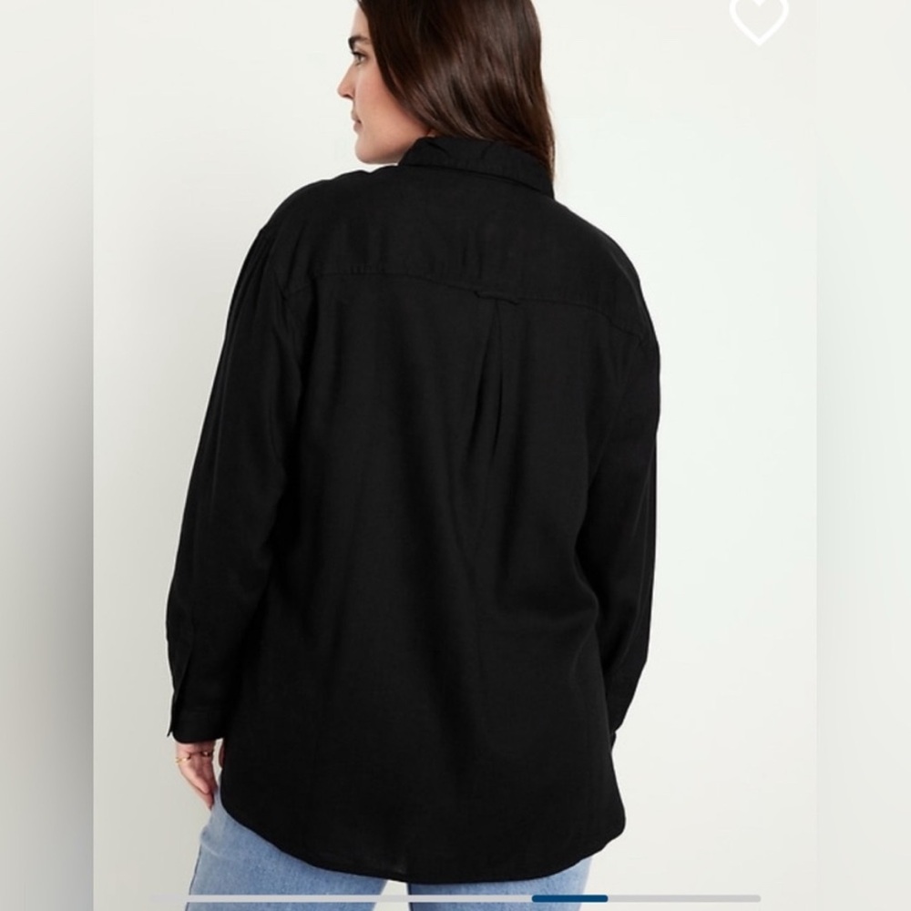 Old Navy Women's Black Button Down Shirt - Picture 5 of 16